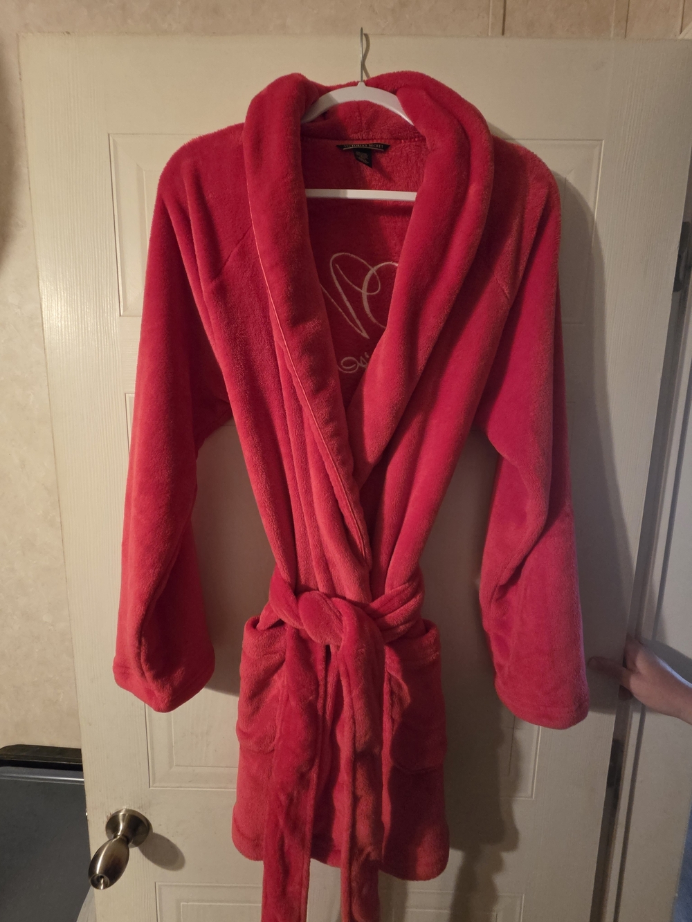 Victoria's Secret Plush Red Robe with Hood